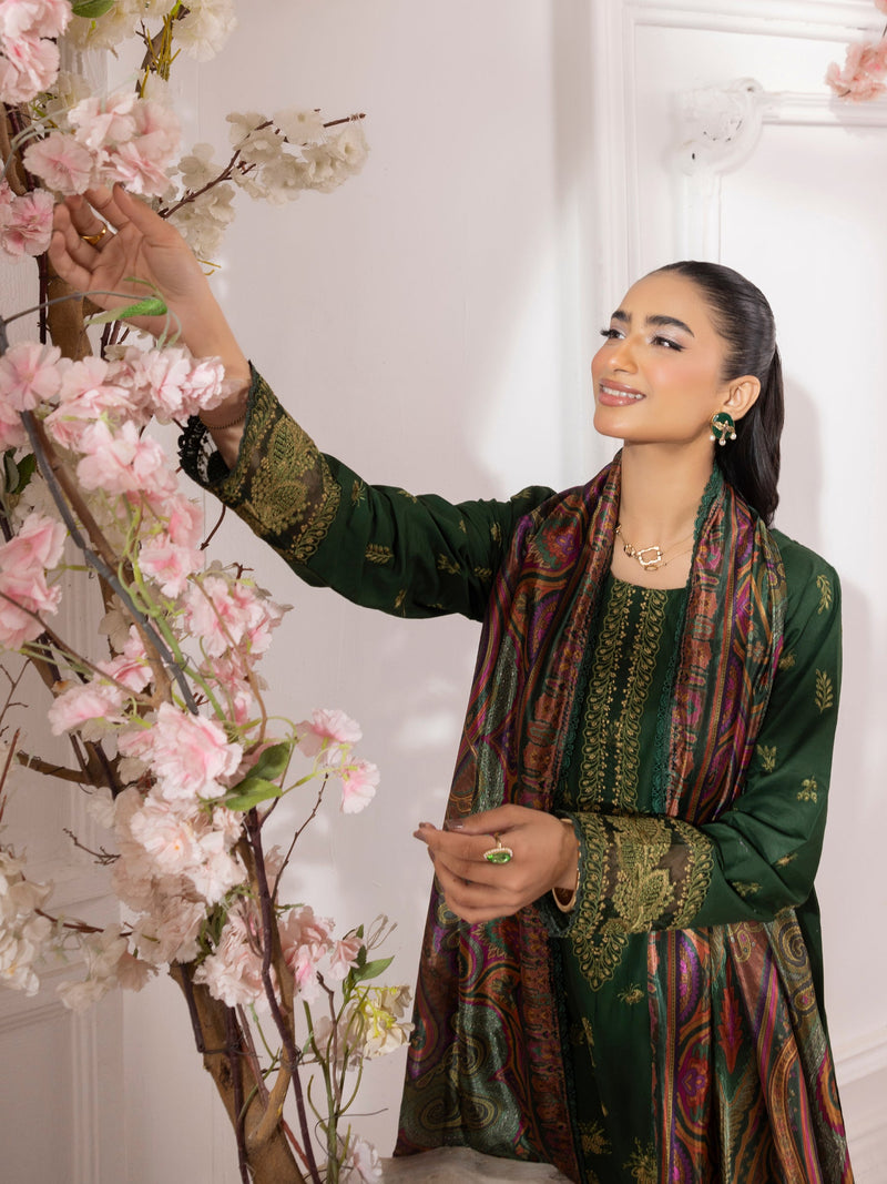 ZE-08 LAWN EMBROIDERED 3PC STITCHED