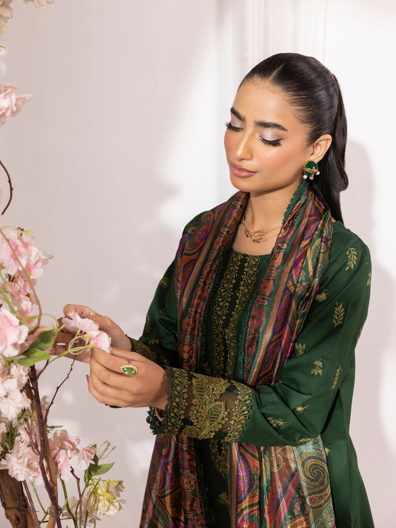 ZE-08 LAWN EMBROIDERED 3PC STITCHED