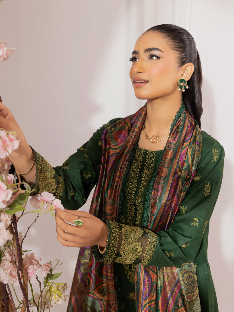 ZE-08 LAWN EMBROIDERED 3PC STITCHED