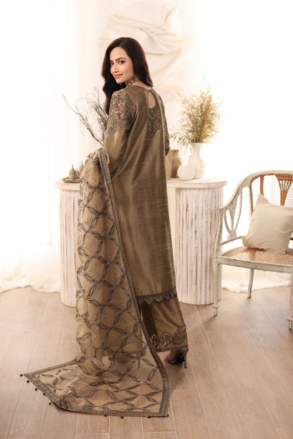 MGS-09 EASHAAL 3Pcs Raw Silk STITCHED I UNSTITCHED