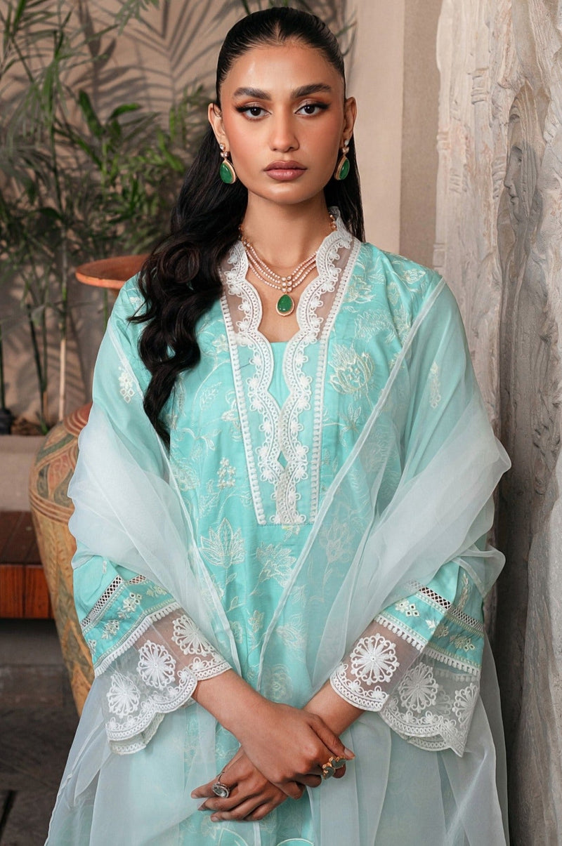 MGZ-09   3PC EMBROIDERED LAWN UNSTITCHED
