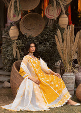 MGZ-11  3PC EMBROIDERED LAWN  STITCHED