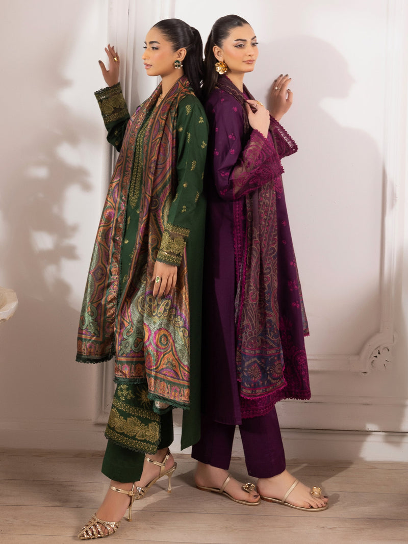 ZE-08 LAWN EMBROIDERED 3PC STITCHED