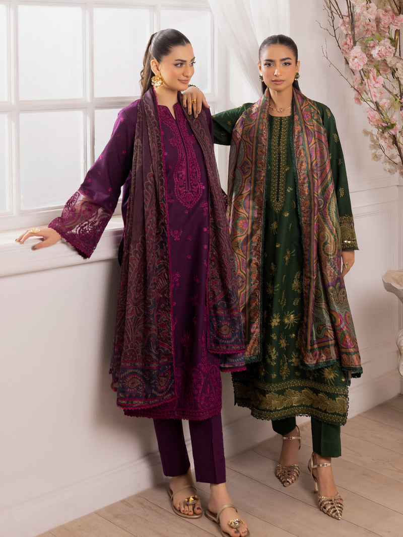 ZE-08 LAWN EMBROIDERED 3PC STITCHED